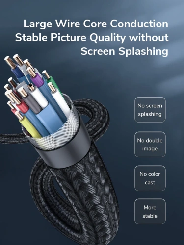 Кабель CABLETIME CD31K (CT-AV585-P02G4K-SG1.8) DisplayPort - HDMI, Ultra HD 4K/30 Гц (3840*2160p), ПВХ нейлоновый, со светодиодом фото 7 Кабель CABLETIME CD31K (CT-AV585-P02G4K-SG1.8) DisplayPort - HDMI, Ultra HD 4K/30 Гц (3840*2160p), ПВХ нейлоновый, со светодиодом фото 7