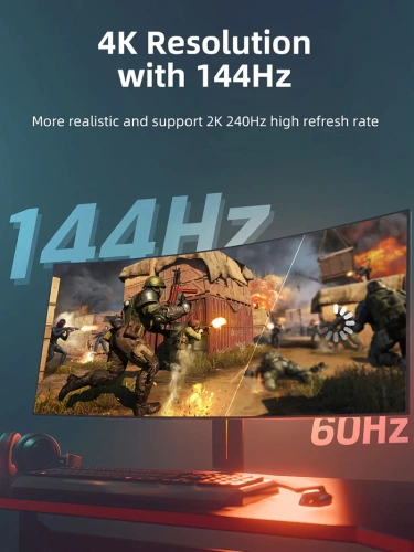 Адаптер CABLETIME CP80A (CT-DMHF8K-ZG) Zinc DP TO HDMI 8K/60 Гц фото 3