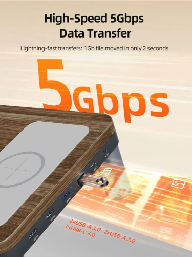 Подставка CABLETIME CSM1G (CT-MRH01-AG) с концентратором 9-в-1 фото 7