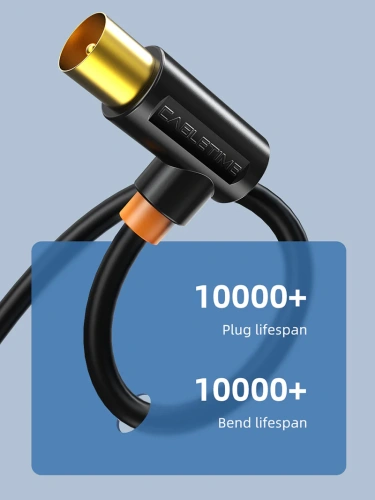 Кабель CABLETIME CF35H (CT-AV101-10-W1) TV/антенны, 90 градусов, 75 Ом, белый фото 6