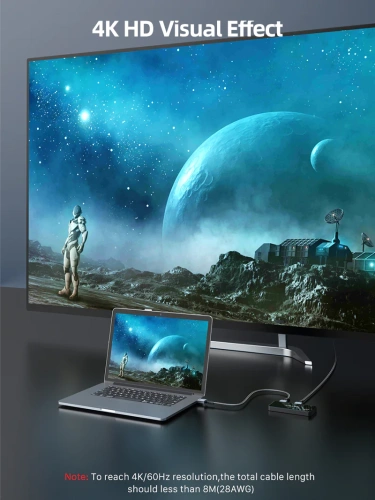 Переключатель CABLETIME CP31B (CT-HS4K3-PB) HDMI 3-в-1, 4K@30 Гц, черный фото 3