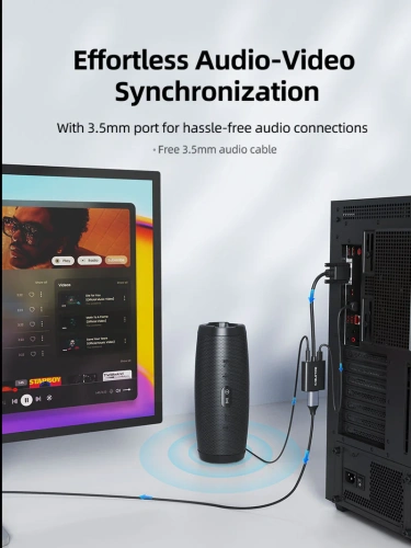 Адаптер CABLETIME CP54B (CT-AV582-VGAH-0.15) VGA-HDMI, черный фото 4 Адаптер CABLETIME CP54B (CT-AV582-VGAH-0.15) VGA-HDMI, черный фото 4