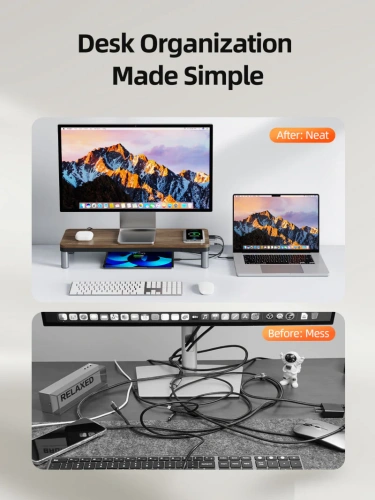 Подставка CABLETIME CSM1G (CT-MRH01-AG) с концентратором 9-в-1 фото 2