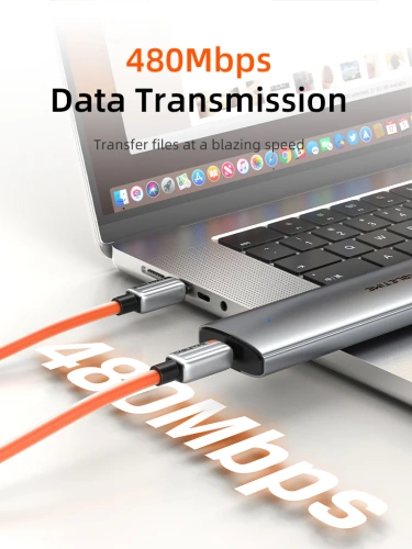 Кабель USB-C CABLETIME CU05H (CT-CM240-ZSB1) blue PD240W 240 Вт 1 м для iPhone 15 Pro Max фото 6 Кабель USB-C CABLETIME CU05H (CT-CM240-ZSB1) blue PD240W 240 Вт 1 м для iPhone 15 Pro Max фото 6