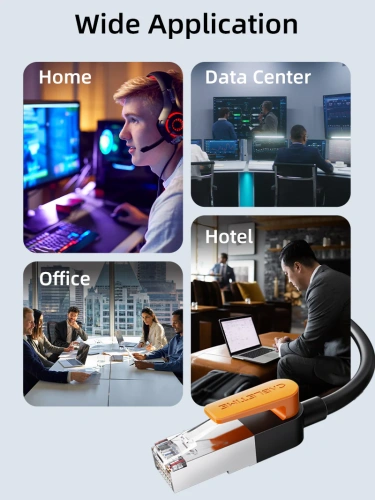 Патч-корд CABLETIME CN61R (CT-CAT6F-PB8) 8 м, FTP CAT6 Gigabit Ethernet из чистой меди, оранжевый+черный фото 10