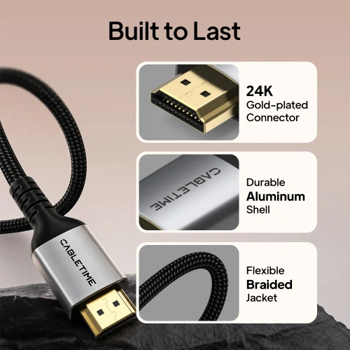Кабель CABLETIME CH29P (CT-HD4KF-AG5) 5 м, плоский HDMI-4K60Hz фото 10