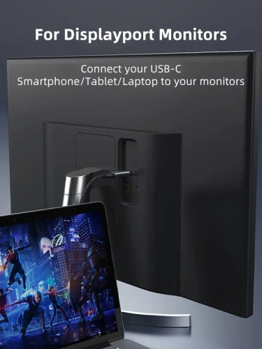 Кабель CABLETIME CC20K (CT-C160-PU31-CMDP2-S1.8) USB TYPE C - DisplayPort 4K/60 Гц фото 5 Кабель CABLETIME CC20K (CT-C160-PU31-CMDP2-S1.8) USB TYPE C - DisplayPort 4K/60 Гц фото 5