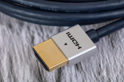 Кабель CABLETIME CH21N (AV540-PUSHEAAG-DB3) PRE SLIM HDMI2.0 AM/AM, 4k/60 Гц, позолоченный, синяя ПВХ-оболочка фото 5