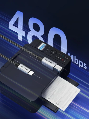 Кабель CABLETIME CA16H (CT-CMBM1-AG1) USB C 2.0 USB / Type C to USB type B фото 4 Кабель CABLETIME CA16H (CT-CMBM1-AG1) USB C 2.0 USB / Type C to USB type B фото 4