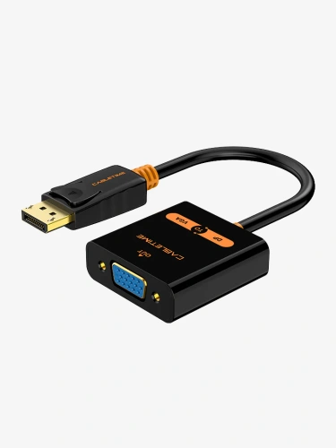 Кабель-адаптер CABLETIME CP25B (CT-AV586-03G-B0.2) DisplayPort - VGA, 1080p/60 Гц, черный ПВХ