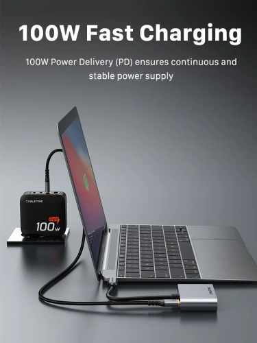 Док-станция CABLETIME CB41G (CT-C160-PU31-CMHV-S0.15) 4-в-1 USB тип C на HDMI+VGA фото 10