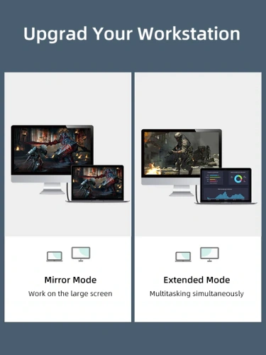 Кабель CABLETIME CD30N (CT-AV585-P02G4K60-S3) TIME DisplayPort - HDMI, Ultra HD 4K/60 Гц (3840*2160p), ПВХ нейлоновый, со светодиодом фото 4