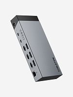 Многопортовая док-станция CABLETIME TB20G (CT-TB201-AG) 20-В-1 Thunderbolt 4 4K USB-C, USB-A, HDMI, DisplayPort, 3,5 мм стерео, RJ‑45, SD-карт, DC Chipset DL6950/ JHL8440, серый
